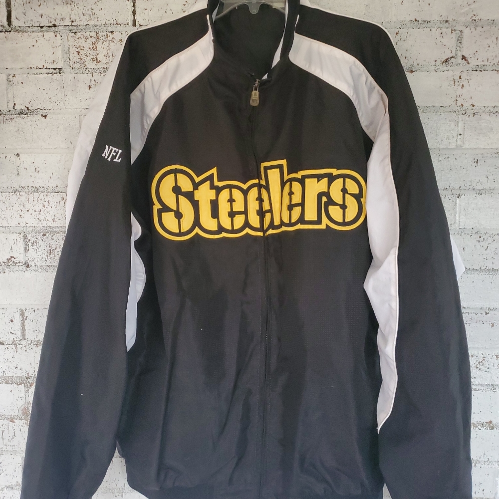 NFL Steelers spellout sideline full zip jacket XxL